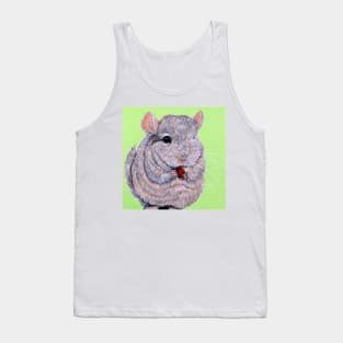 Cuddly Nibbling Chinchilla painting Tank Top